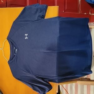 Under Armour Tech Tee V-neck Large Blue Excellent condition
